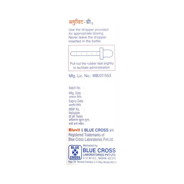 Bluvit D3 Bottle Of 30ml Oral Drops