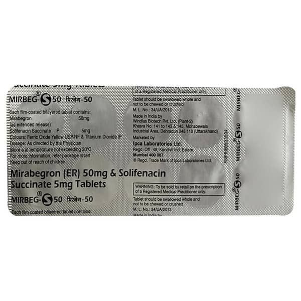 Mirbeg S 50Mg Strip Of 10 Tablets