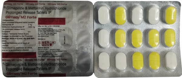 Glimsay M 2mg Forte Strip Of 15 Tablets