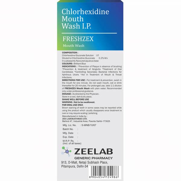 Freshzex Bottle Of 100Ml Mouth Wash
