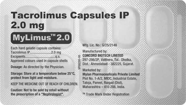Mylimus 2mg Strip Of 10 Capsules