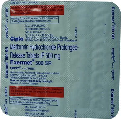 Exermet Sr 500mg Strip Of 15 Tablets