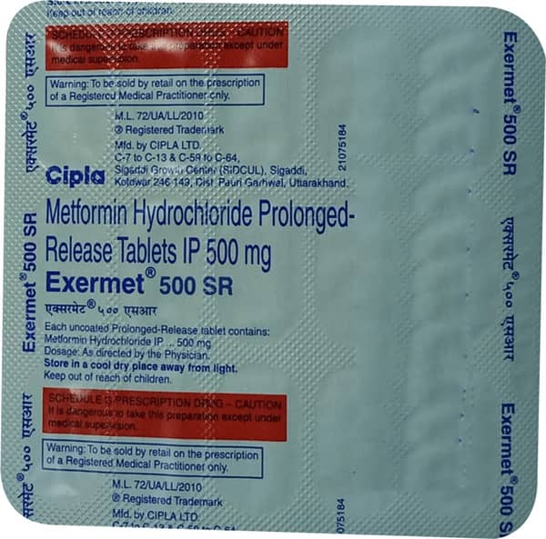 Exermet Sr 500Mg Strip Of 15 Tablets