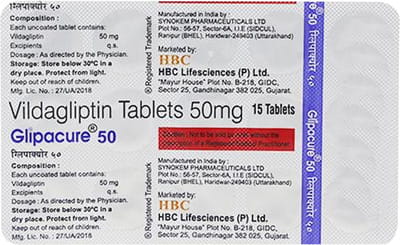 Glipacure 50mg Strip Of 15 Tablets
