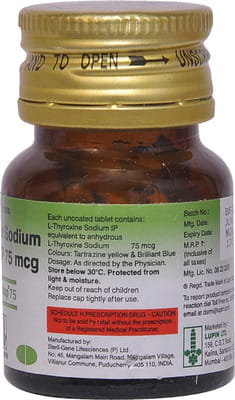 Thyroup 75mcg Bottle Of 120 Tablets