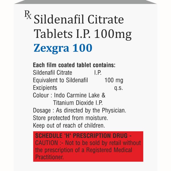 Zexgra 100mg Strip Of 4 Tablets