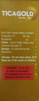 Ticagold 90mg Strip Of 14 Tablets