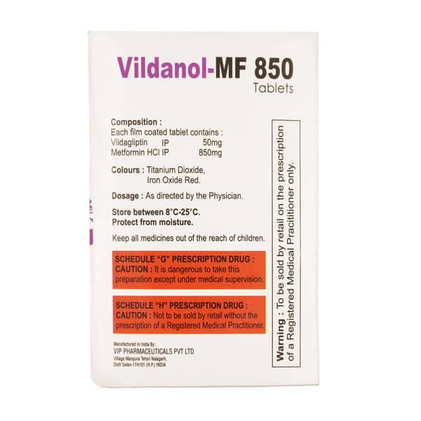 Vildanol Mf 850Mg Strip Of 15 Tablets