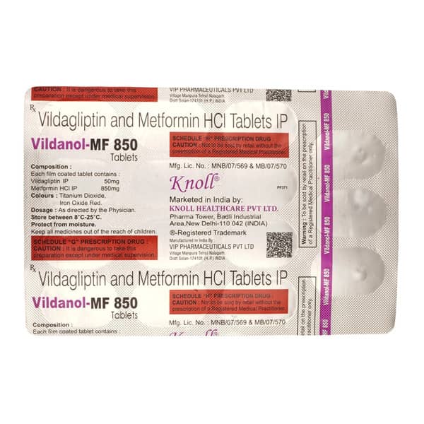 Vildanol Mf 850Mg Strip Of 15 Tablets