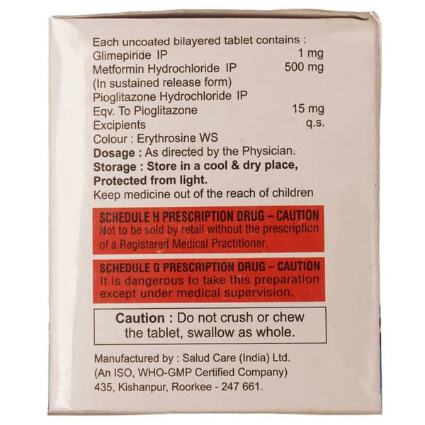 Glimfirst Mp 1mg Strip Of 15 Tablets