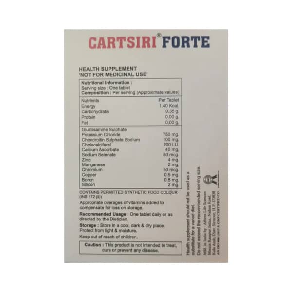 Cartsiri Forte Strip Of 10 Tablets
