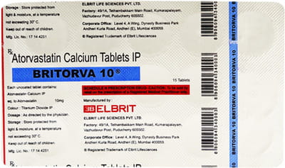 Britorva 10mg Strip Of 15 Tablets