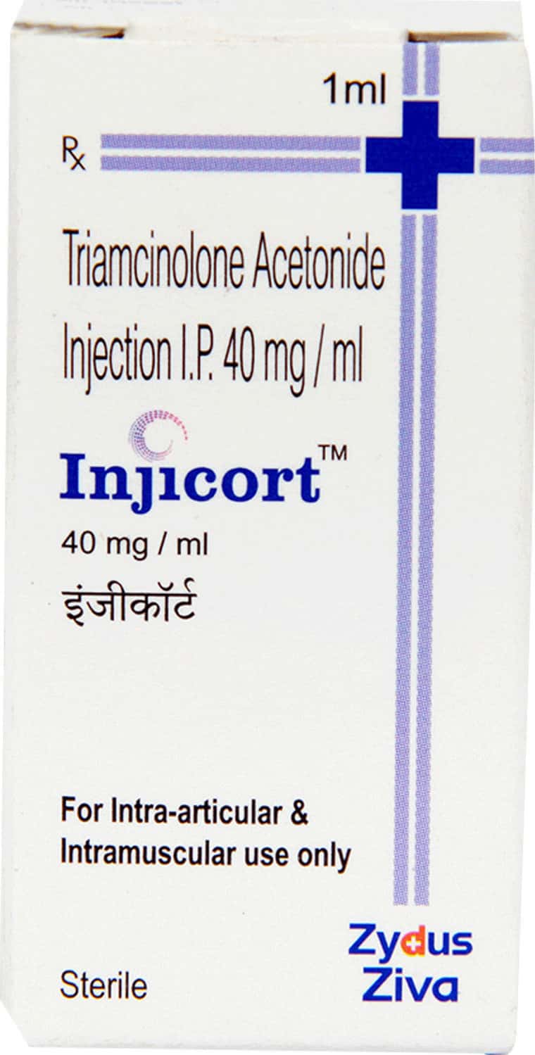 Injicort 40 MG/ML Injection (1): Uses, Side Effects, Price & Dosage ...