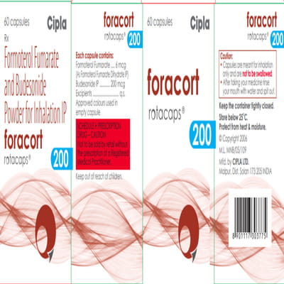 Foracort 200mcg Box Of 60 Rotacaps