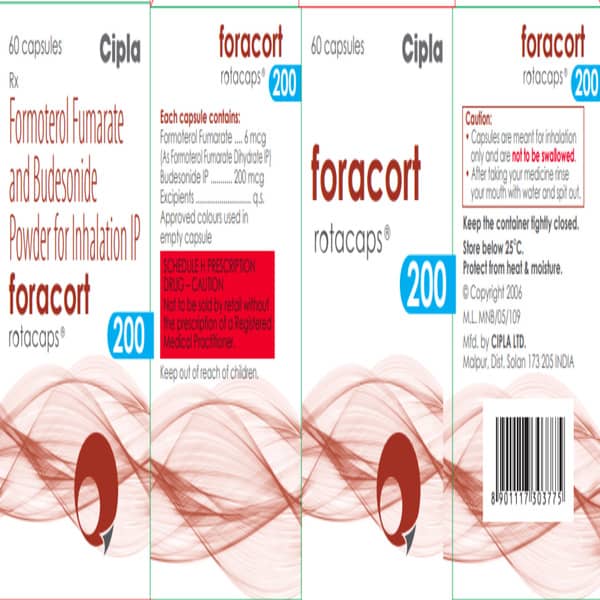 Foracort 200Mcg Box Of 60 Rotacaps