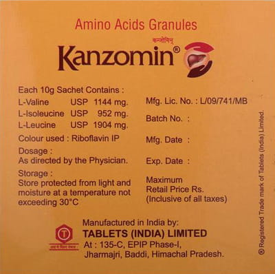 Kanzomin New Strawberry Flavour Sachet Of 10gm Granules