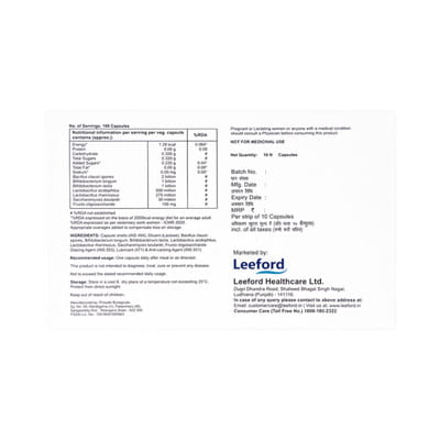 Lee Biotic Forte Strip Of 10 Capsules