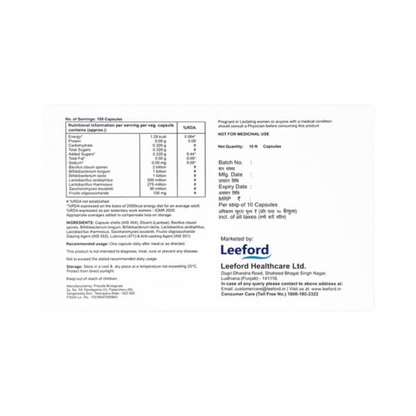 Lee Biotic Forte Strip Of 10 Capsules
