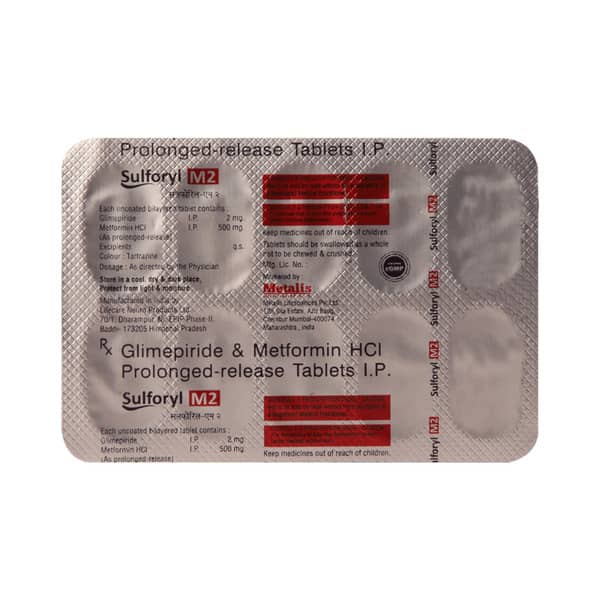 Sulforyl M 2/500mg Strip Of 10 Tablets
