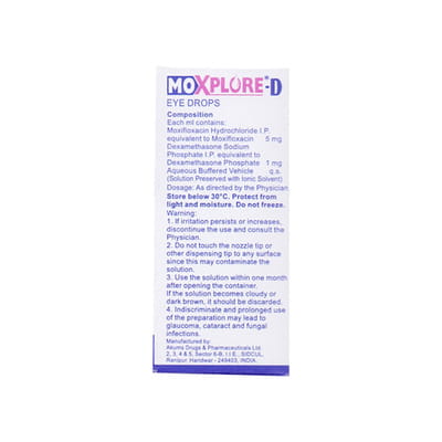 Moxplore D Bottle Of 5ml Eye Drops
