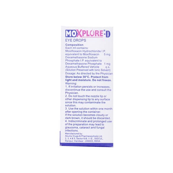 Moxplore D Bottle Of 5Ml Eye Drops
