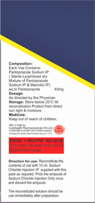 Pantajet Iv 40mg Dry Vial Of 1 Powder For Injection