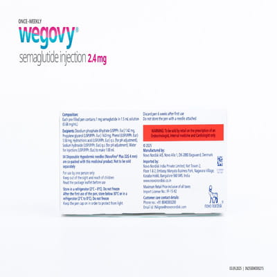 Wegovy 0.25mg Flextouch Pre Filled Pen Of 1.5ml Solution For Injection