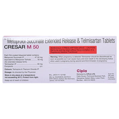 Cresar M 50mg Strip Of 10 Tablets