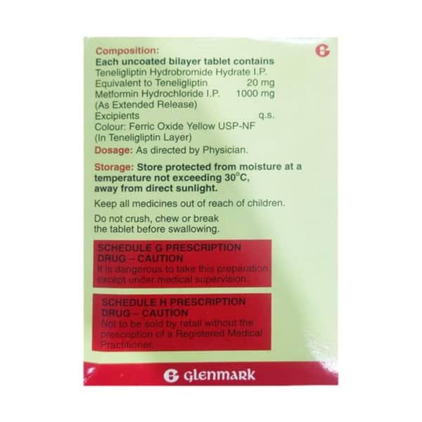 Zita Met 20/1000mg Strip Of 15 Tablets