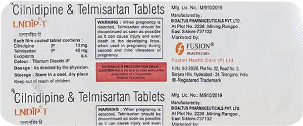 Lndip T 10/40Mg Strip Of 10 Tablets