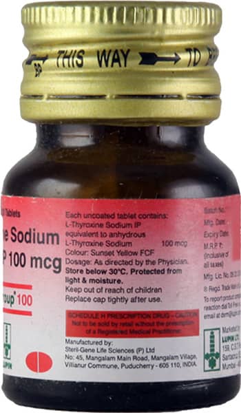 Thyroup 100mcg Bottle Of 120 Tablets