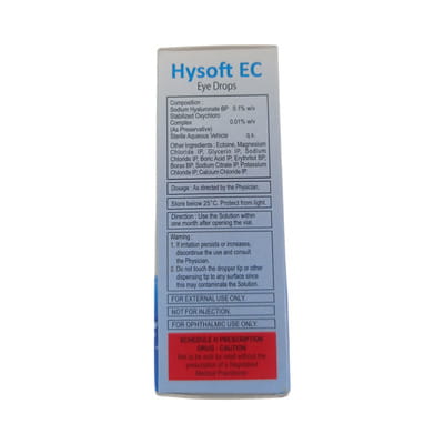 Hysoft Ec Bottle Of 10ml Eye Drops