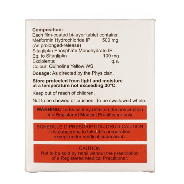 Sitaglo M 100/500mg Strip Of 15 Tablets