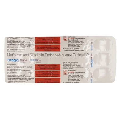 Sitaglo M 100/500mg Strip Of 15 Tablets