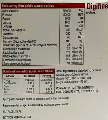 Digifine Strip Of 10 Capsules