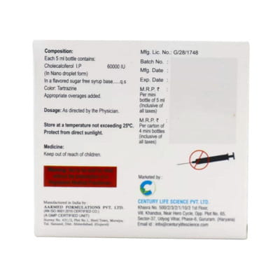 Borncal D3 Nano Shot Sugar Free Bottle Of 5ml Solution