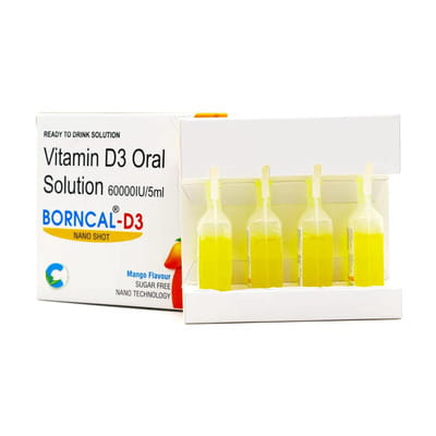 Borncal D3 Nano Shot Sugar Free Bottle Of 5ml Solution