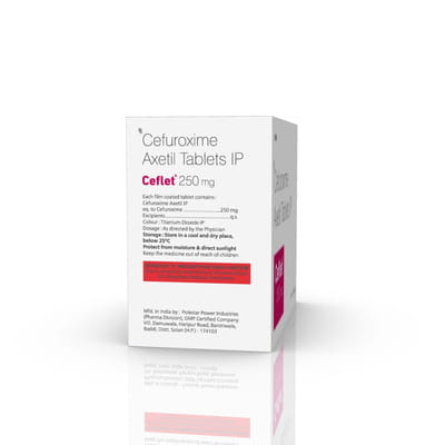 Ceflet 250mg Strip Of 10 Tablets