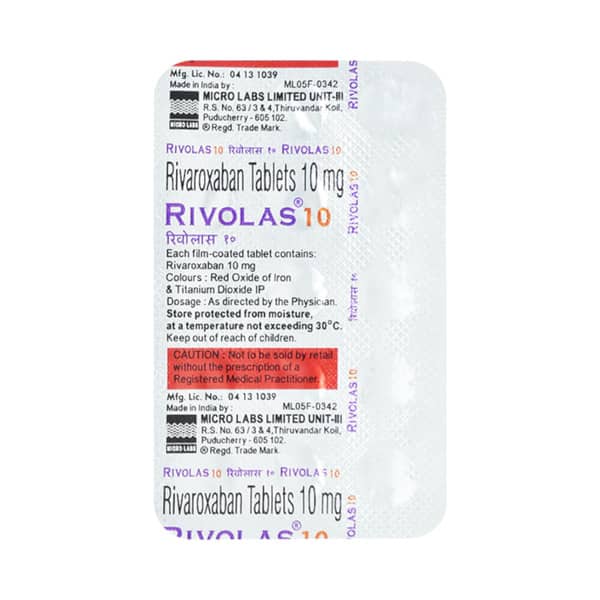 Rivolas 10mg Strip Of 15 Tablets