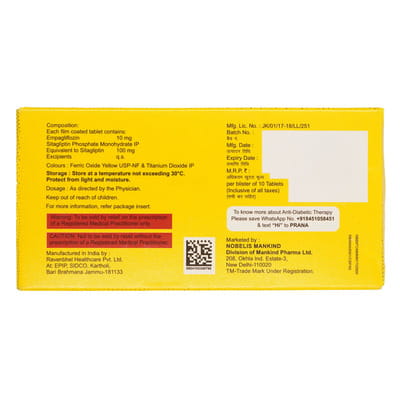 Empaglyde S 10mg Strip Of 10 Tablets