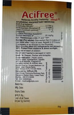 Acifree Jeera Flavour Sachet Of 5gm Powder