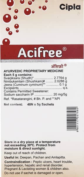 Acifree Jeera Flavour Sachet Of 5gm Powder
