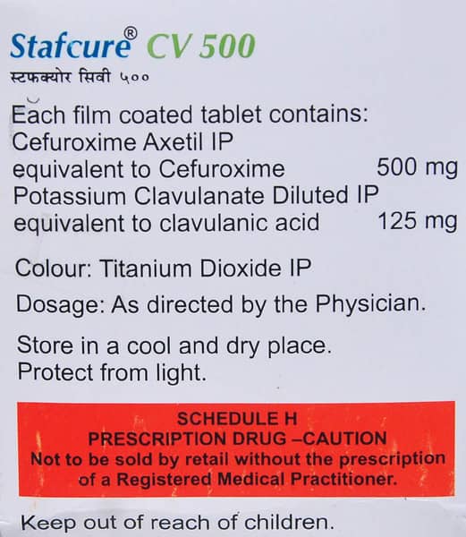 Stafcure Cv 500Mg Strip Of 10 Tablets