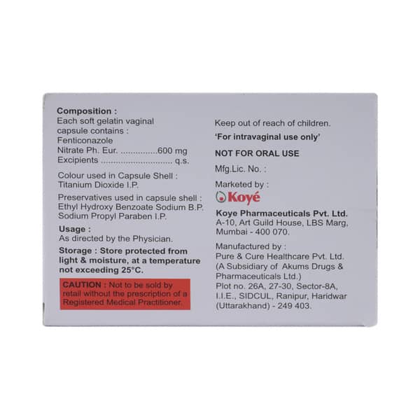 Fegus Strip Of 1 Vaginalcapsule