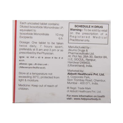 Ismo 10 Strip Of 10 Tablets