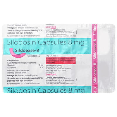Sildoease 8mg Strip Of 10 Capsules