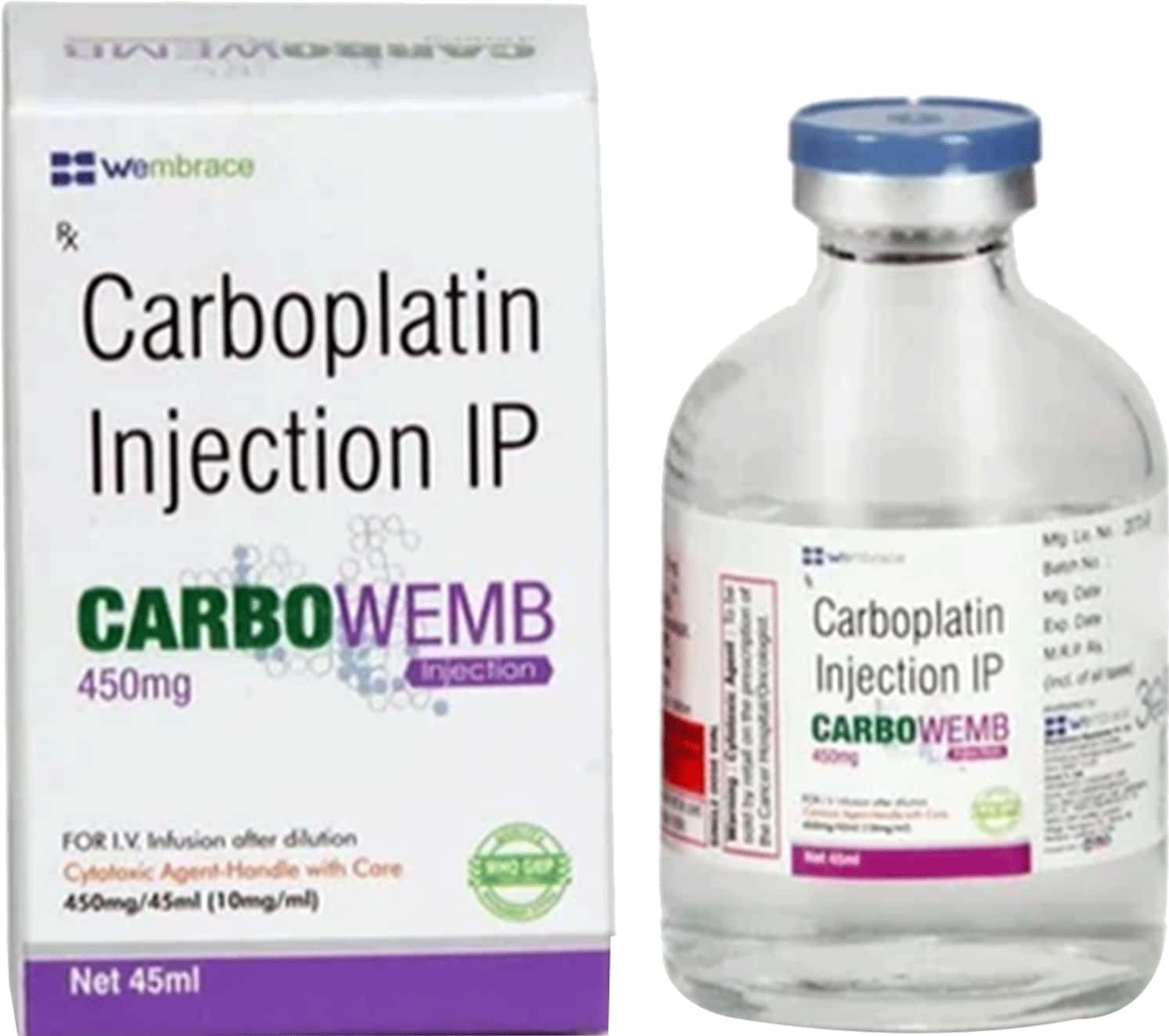 carbowemb 450mg vial of 45ml injection