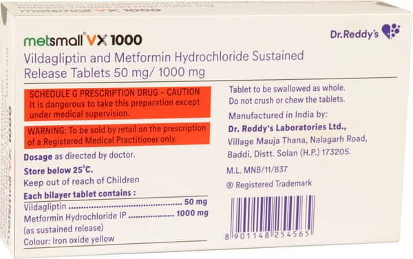 Metsmall Vx 1000mg Strip Of 10 Tablets