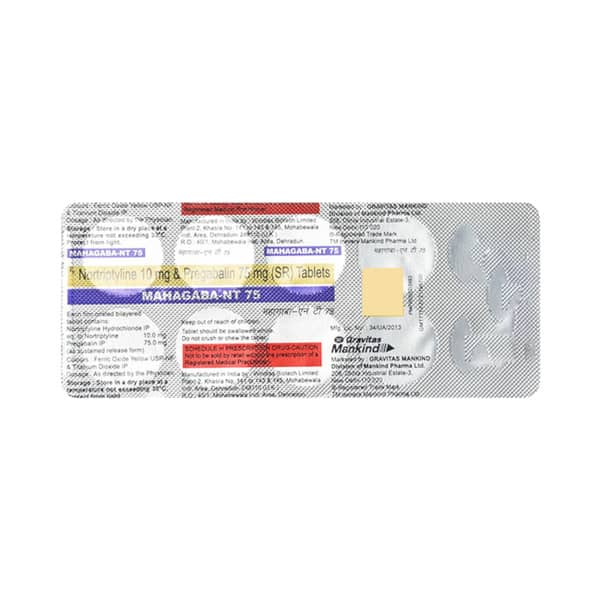 Mahagaba Nt 75Mg Strip Of 10 Tablets
