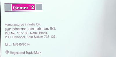 Gemer 2mg Strip Of 15 Tablets